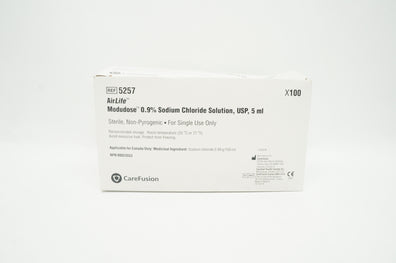 CareFusion 5257 AirLife Modudose 0.9%Sodium Chloride Solution 5ml(x) - Box of 66